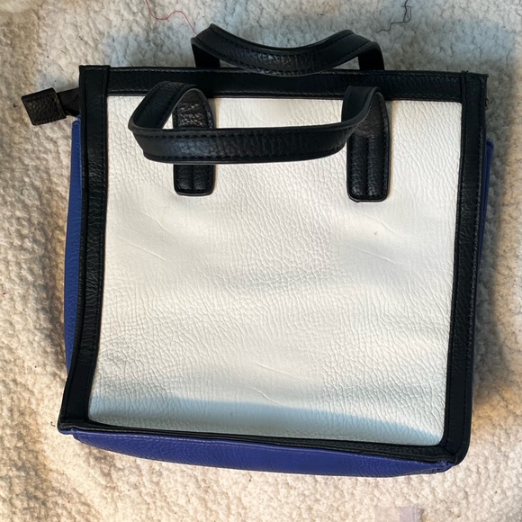 Olivia + Joy Black, White, and Blue Satchel - Picture 14 of 16